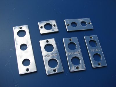 Afdekplaatjes schakelaar RVS gepolijst 90x40x5
